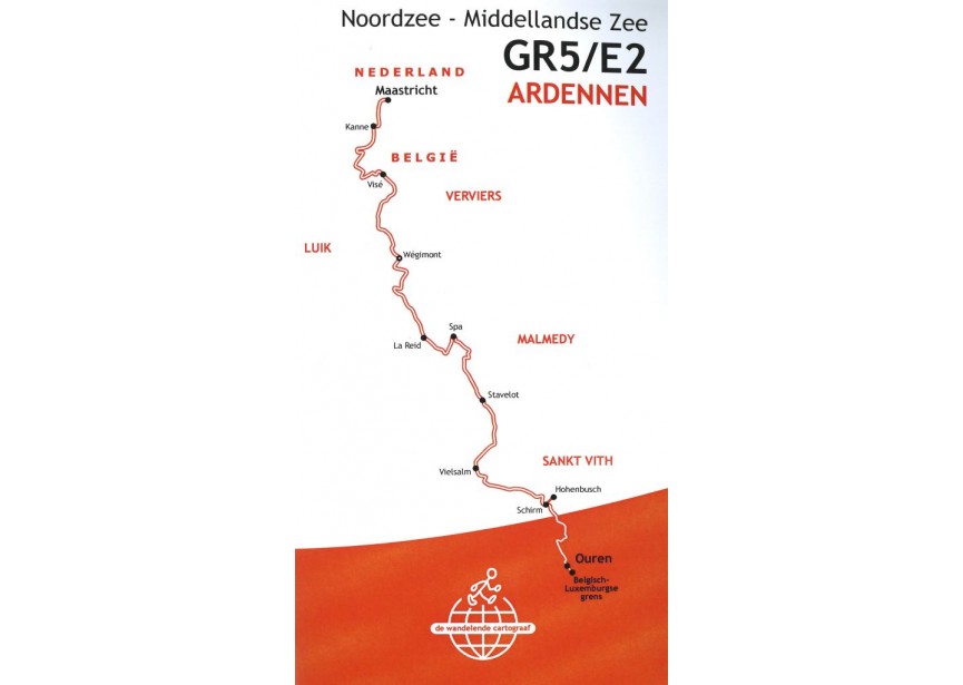 GR5-E2 - deel Ardennen kaart